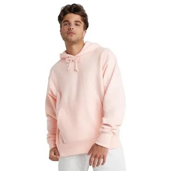 Champion Reverse weave hoodie, logo C primer pink unisex Small - Picture 7 of 7
